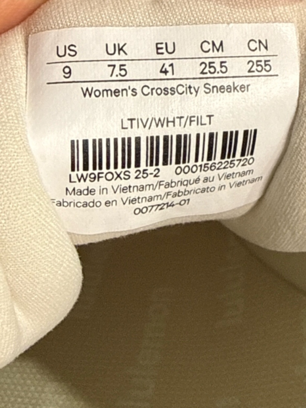 Lululemon CrossCity Sneaker Women’s Size 9 Cream Ivory Walking Shoes EU 41 - Picture 10 of 11